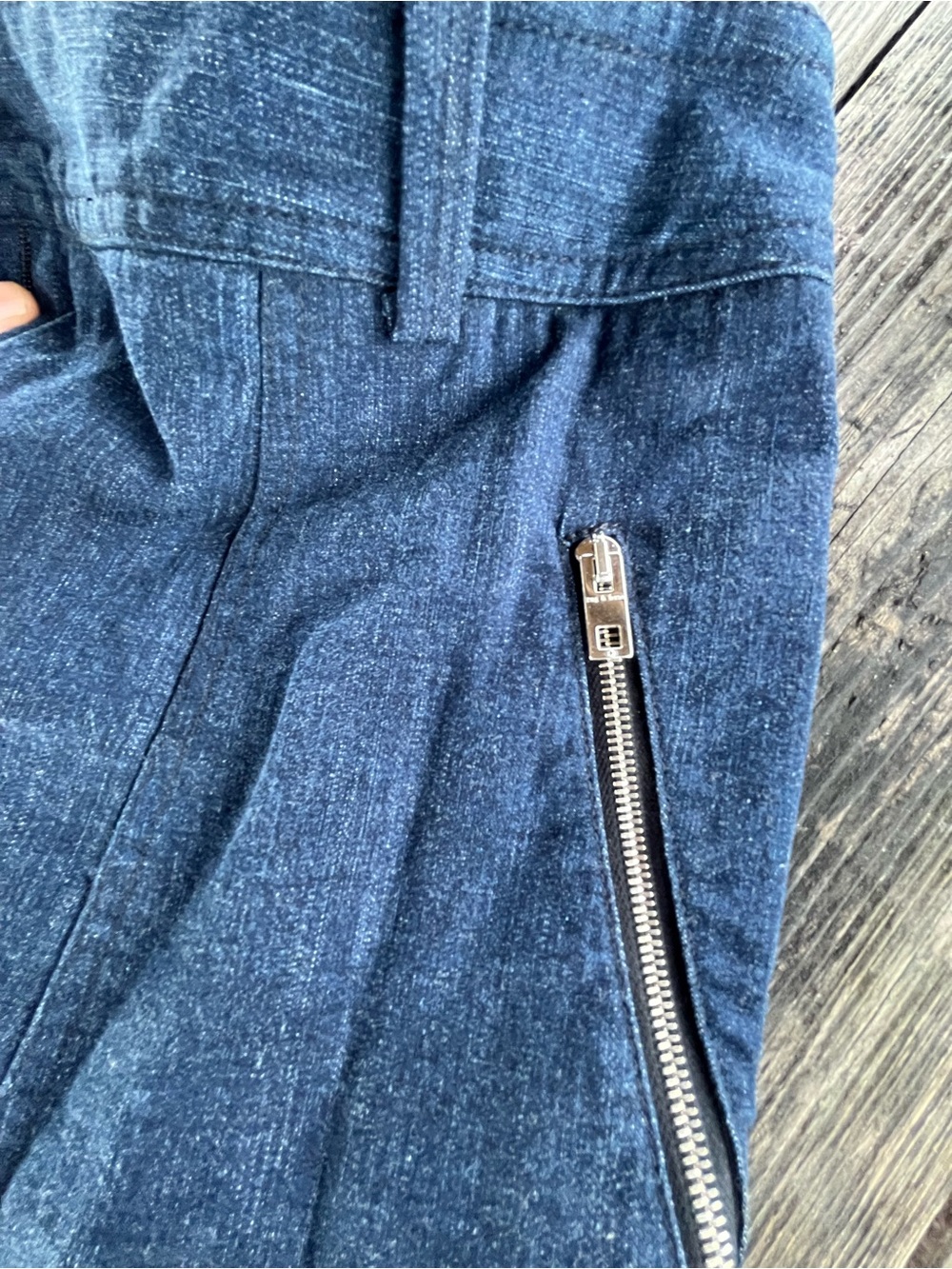 rag & bone sz 4Dark Blue Denim wide leg/zip pockets - Picture 7 of 9